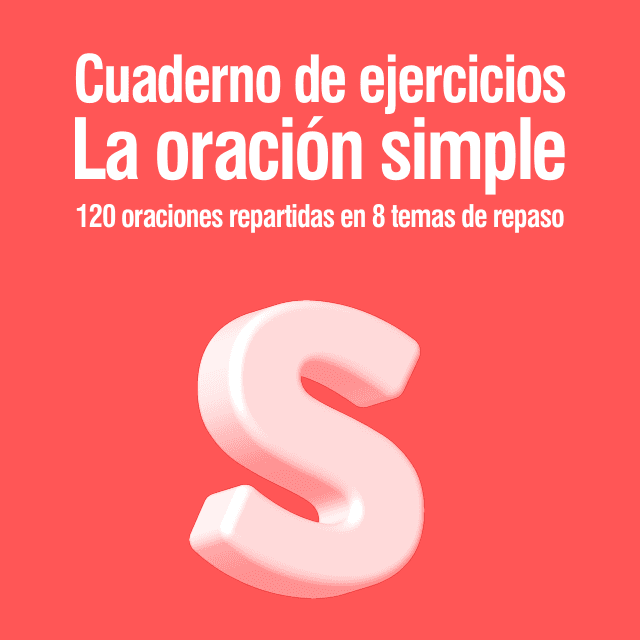 Portada del Cuaderno de ejercicios: la oración simple de Sintaxio
