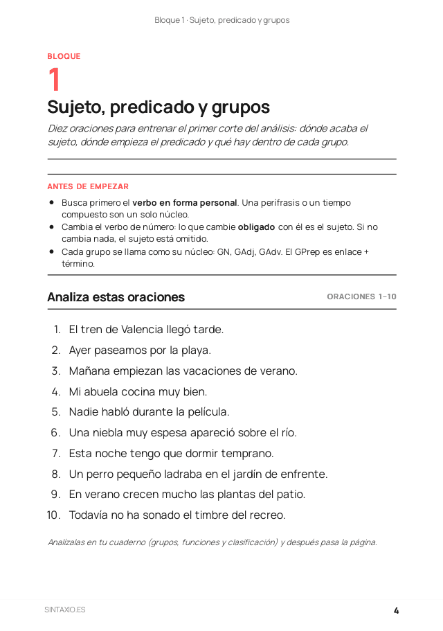 40 oraciones resueltas: página de muestra 2