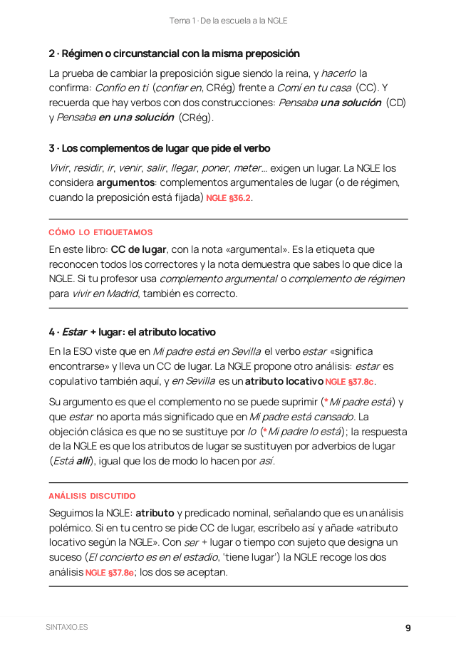 Sintaxis para Bachillerato y PAU: página de muestra 2