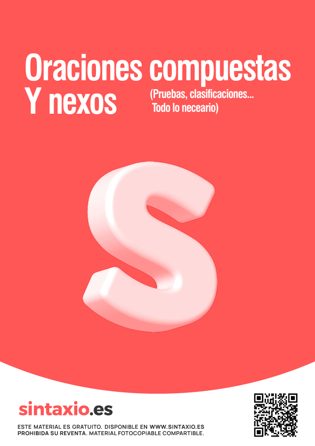 Portada de la chuleta gratuita Oraciones compuestas y nexos de Sintaxio